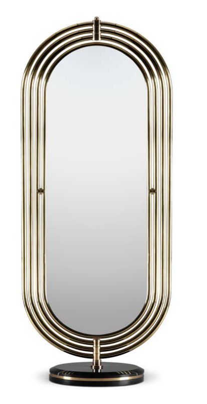 Art deco Mirror, Brass Mirror - Golden Glory Limited