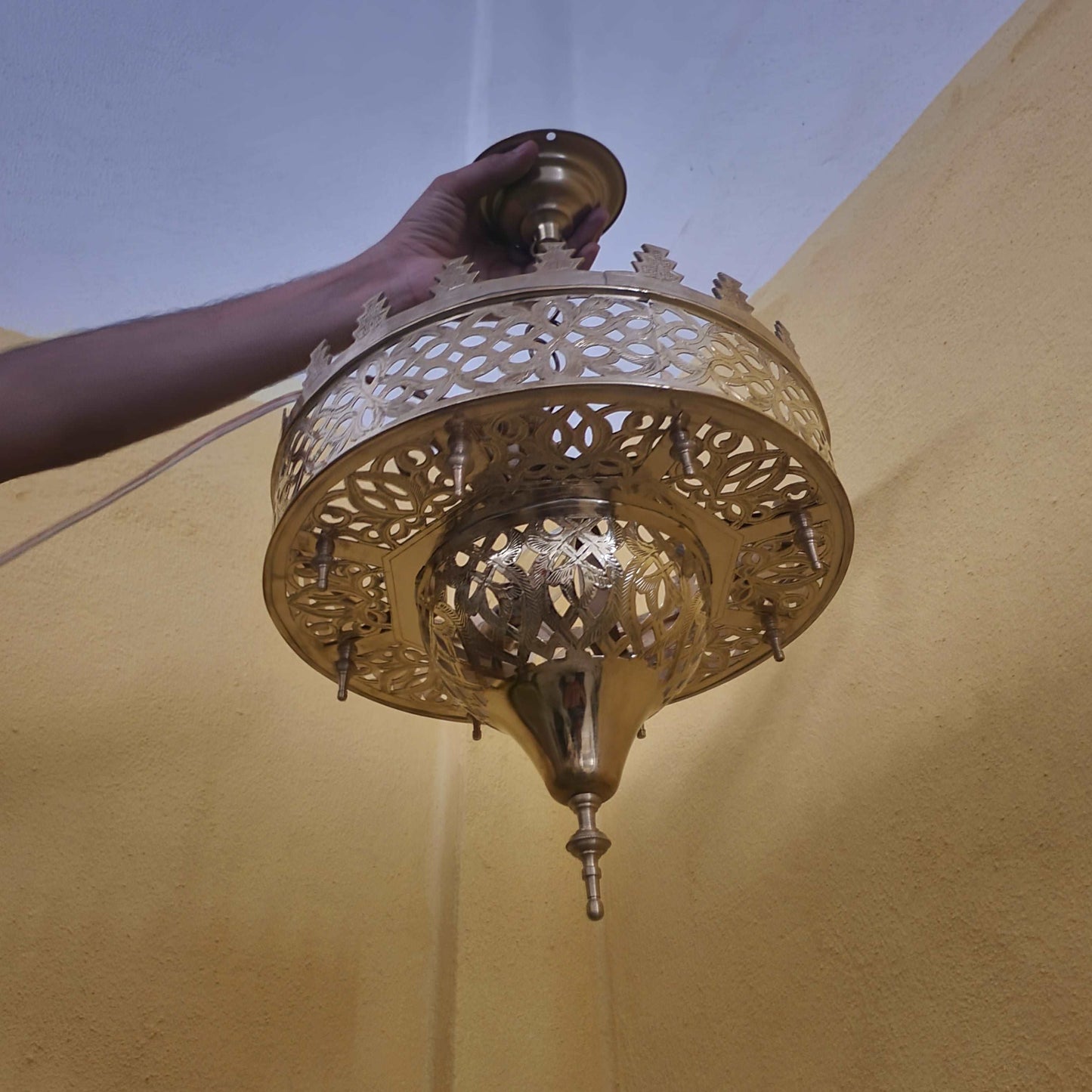 Moroccan chandelier, brass pendant lamp