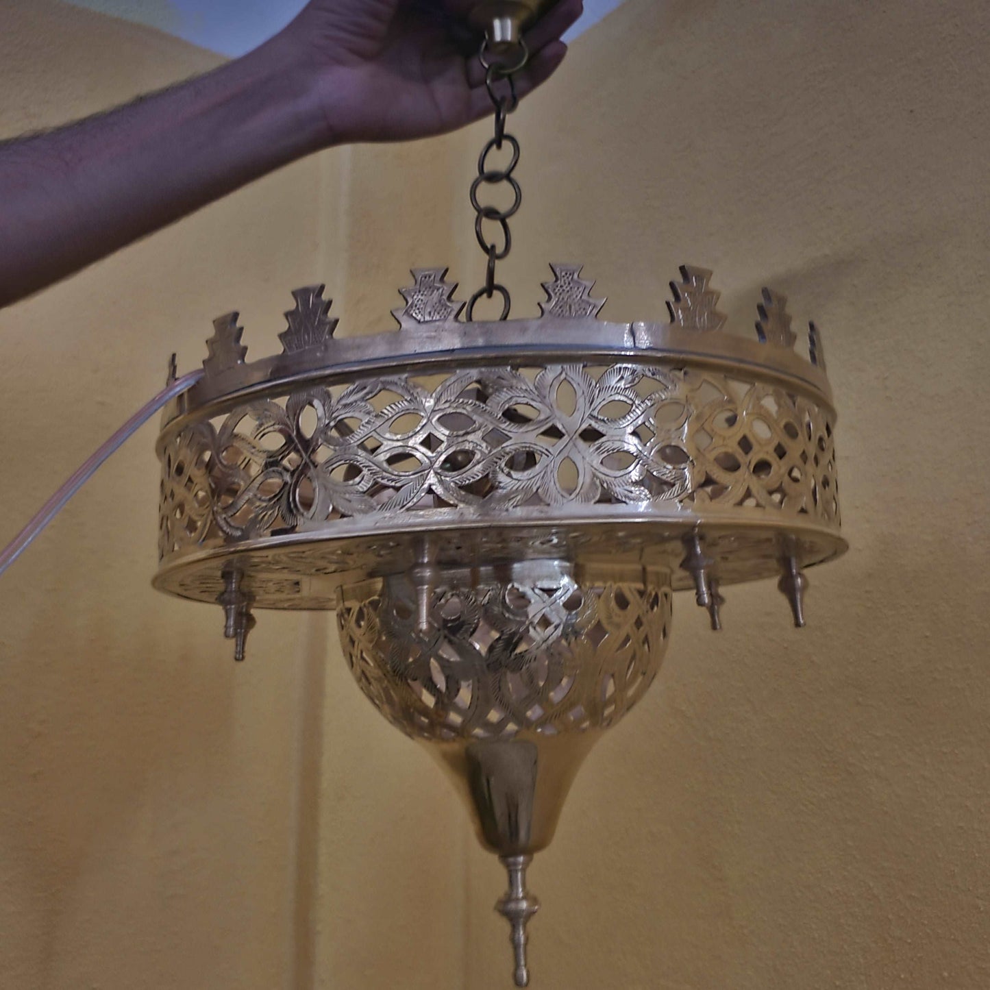 Moroccan chandelier, brass pendant lamp