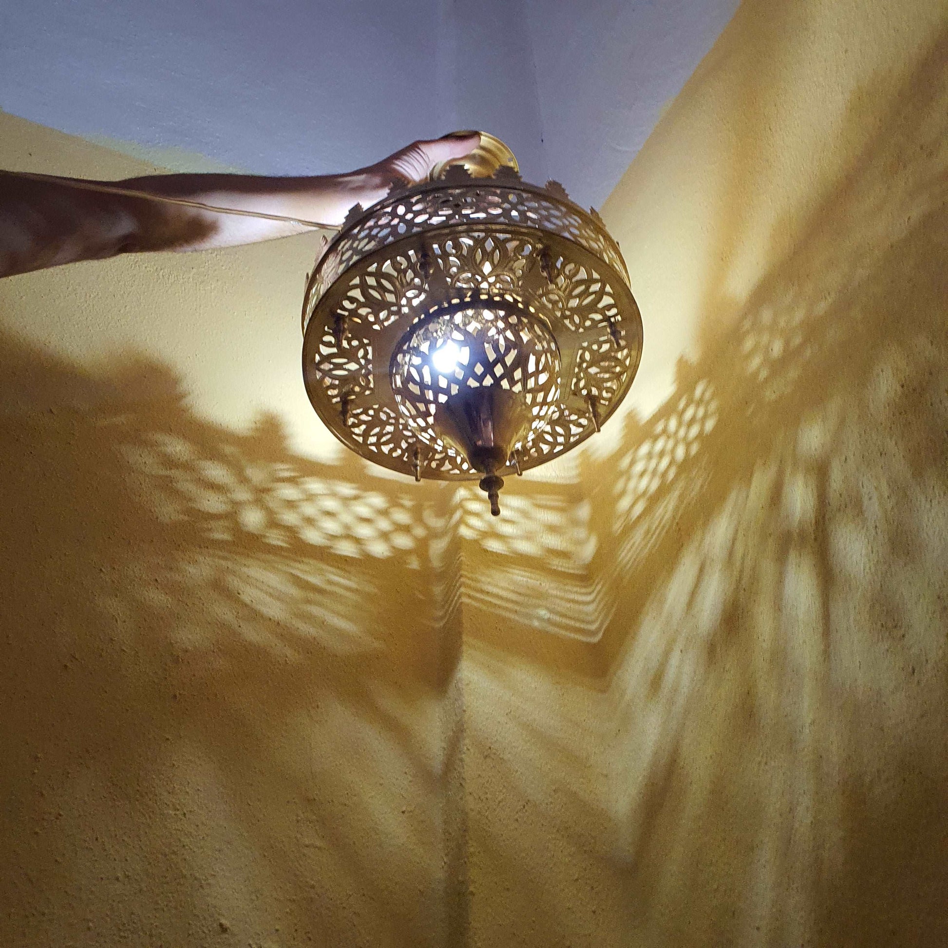 Moroccan chandelier, brass pendant lamp