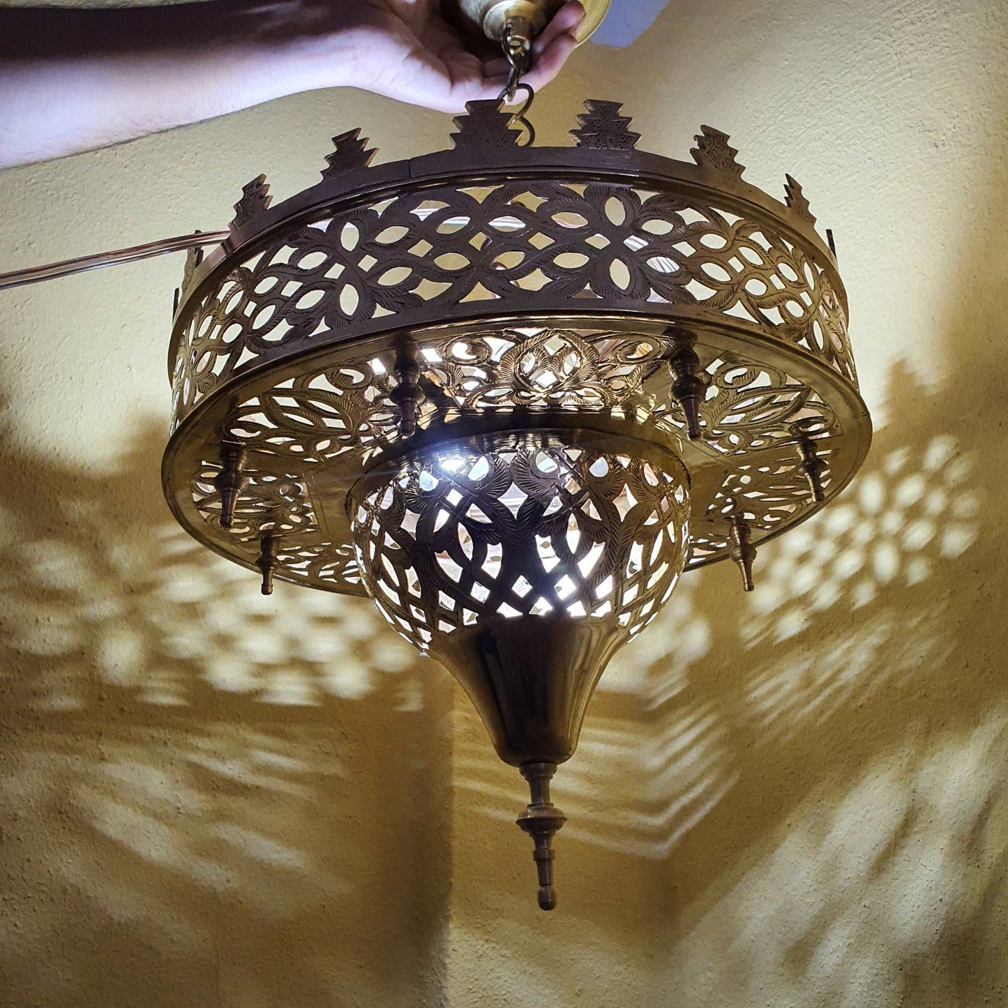 Moroccan chandelier, brass pendant lamp