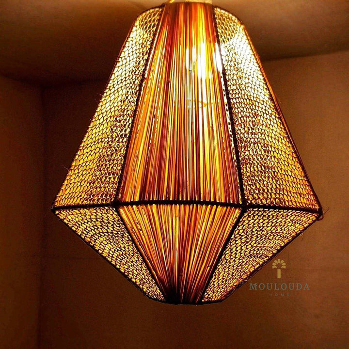 Pendant light, chandelier, Rattan hanging lantern, Moroccan lantern, Designer lamp - Mouloudahome