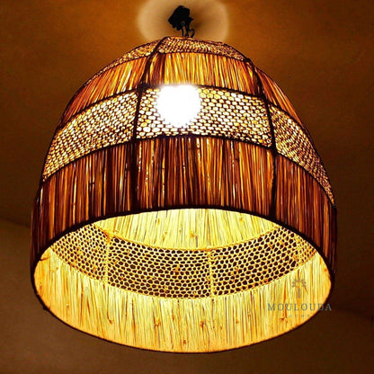 Moroccan pendant light, Rattan chandelier, hanging lantern, Moroccan lantern - Mouloudahome