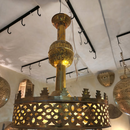 Moroccan pendant lamp, Brass chandelier, handmade moroccan lamp - Golden Glory Limited