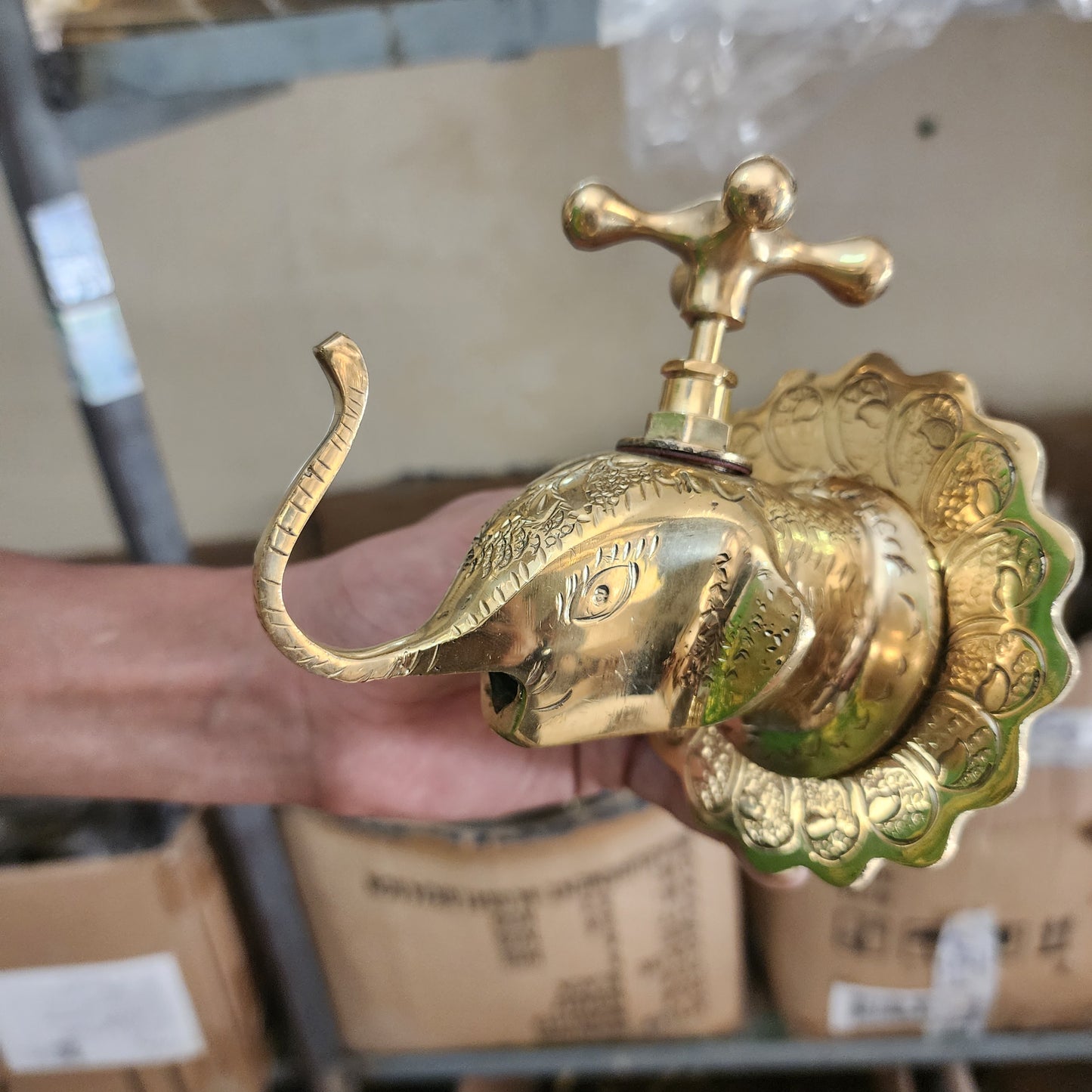 Elephant Faucet, handcrafted - Golden Glory Limited