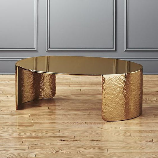 Luxury table, hammered brass table - Golden Glory Limited