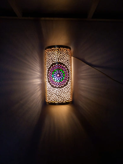 Wall lamp, wall sconce, moroccan lamp, handmade brass wall lamp - Golden Glory Limited