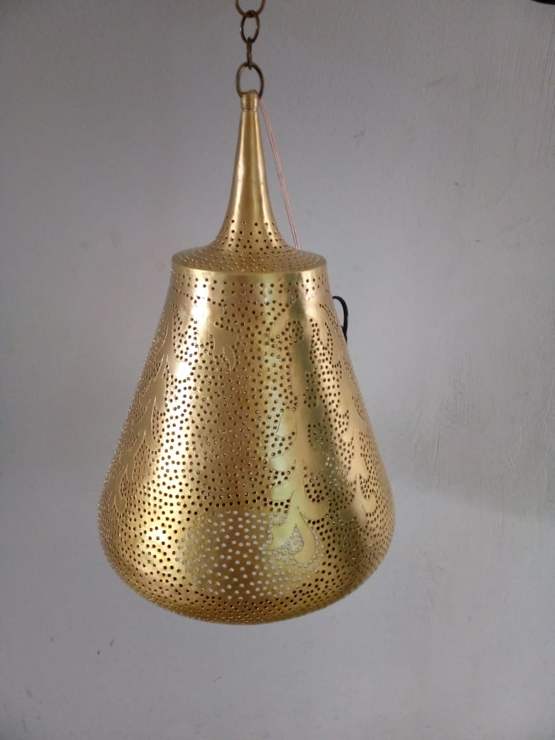 Pendant lamp, brass ceiling lamp, Moroccan lamp - Golden Glory Limited