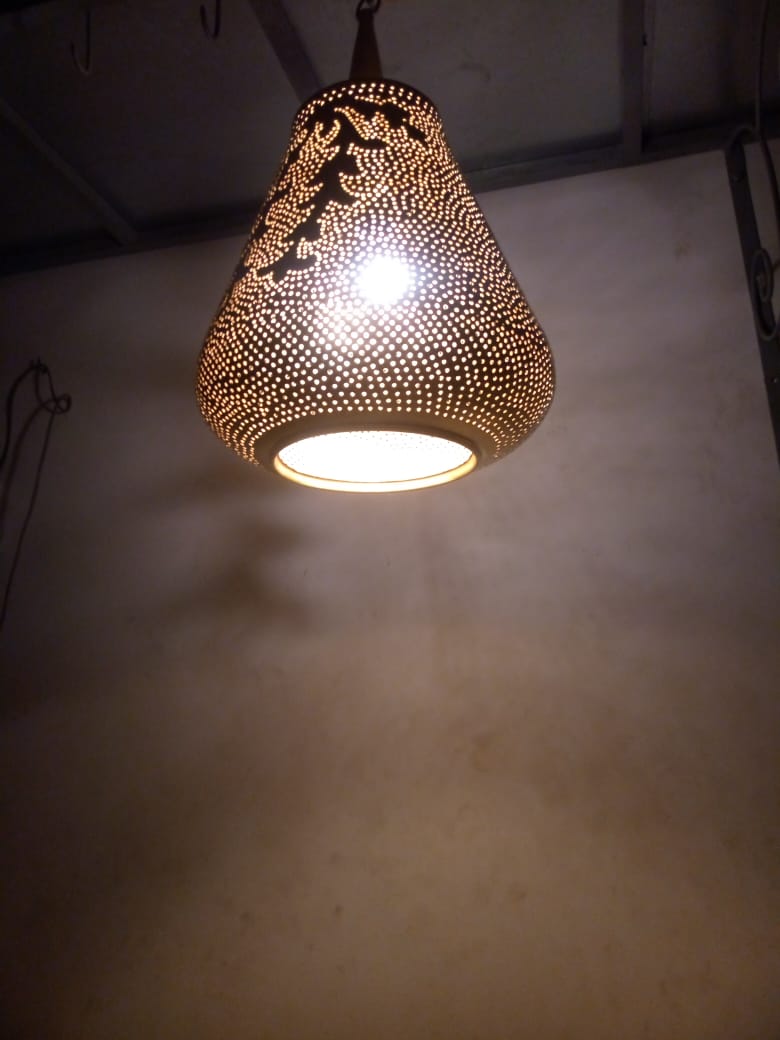 Pendant lamp, brass ceiling lamp, Moroccan lamp - Golden Glory Limited