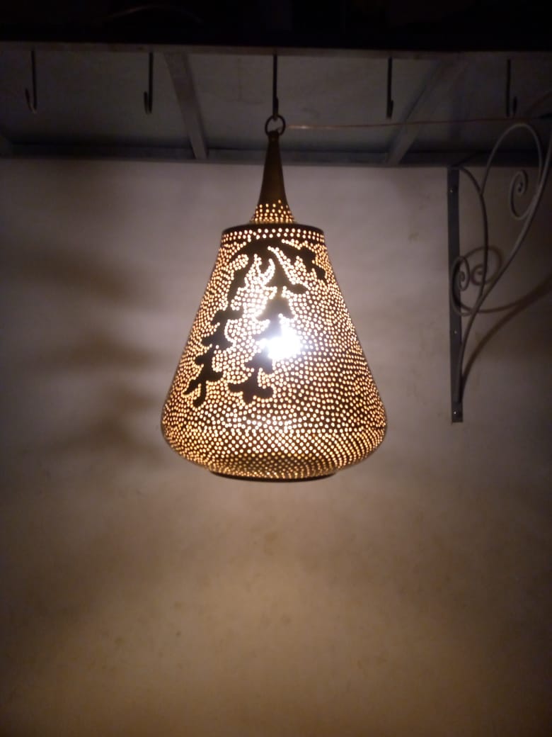 Pendant lamp, brass ceiling lamp, Moroccan lamp - Golden Glory Limited