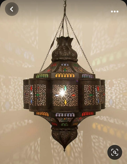 Pendant lamp, ceiling light, moroccan lamp, lantern - Golden Glory Limited