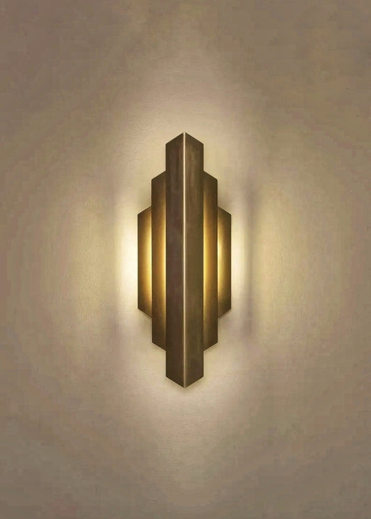 Art deco wall lamp, wall sconce, brass lamp, luxury wall decoration - Golden Glory Limited