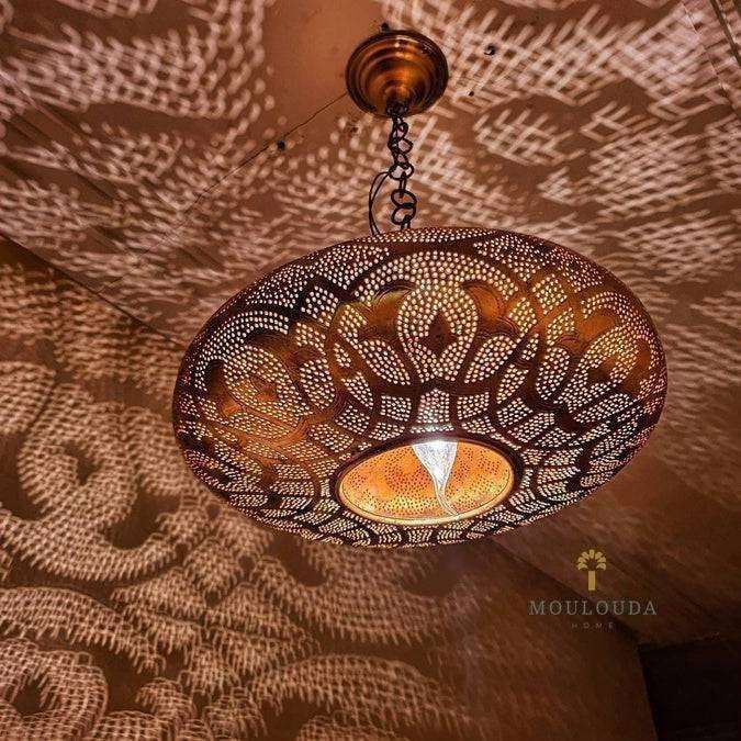 Moroccan Chandelier, Pendant light, Ceiling light, Art Deco lamp, 2 Sizes Available, Beautiful Design Moroccan Lamp, Chill Lighting