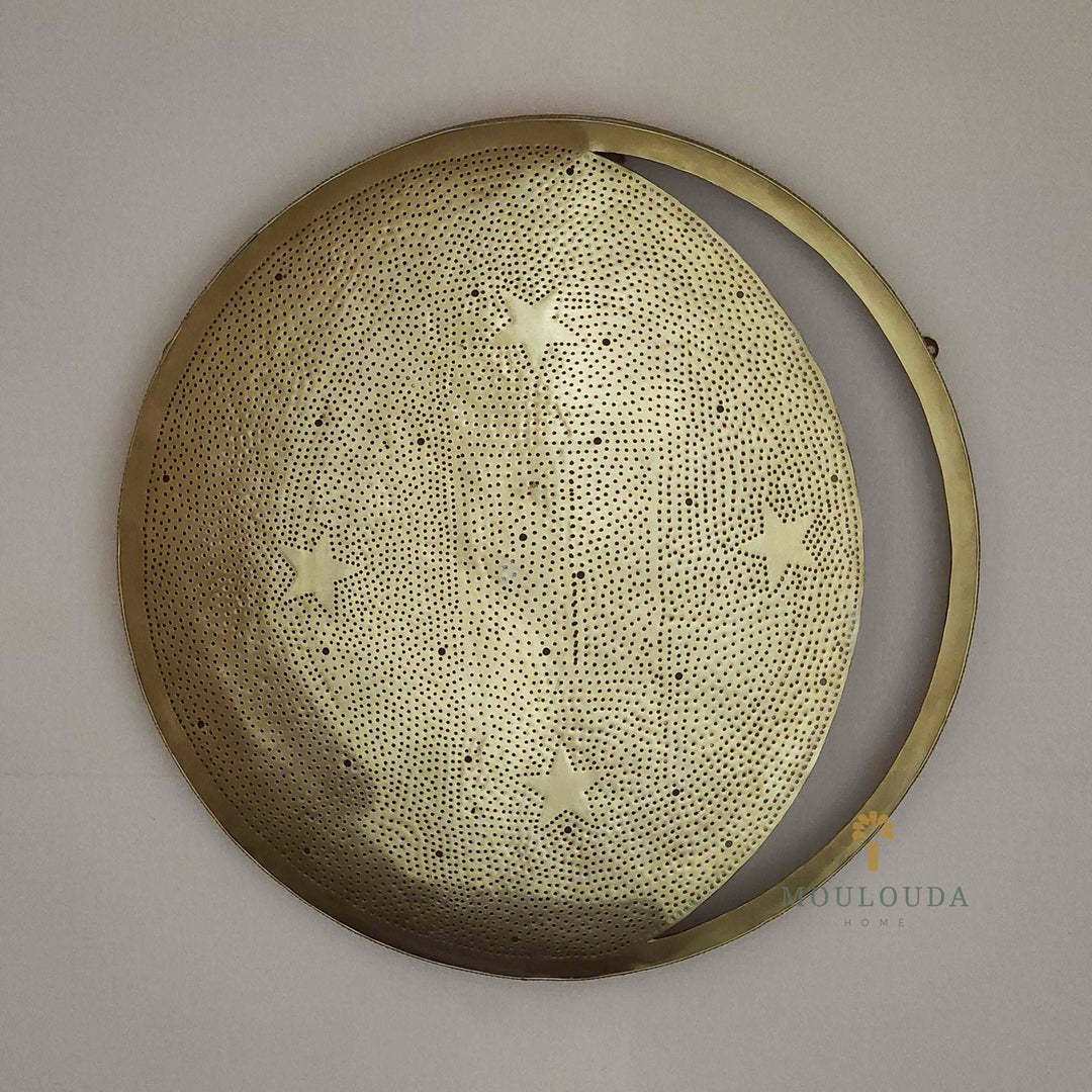 Moon and Stars Wall Sconce - Handmade Moroccan Lamp