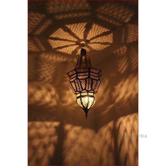 Moroccan Hanging Light, Chandelier, Designer Lamp, Ceiling Lamp, Art Deco Decor, Ceiling Light Diffuser, Brass Light Fixture