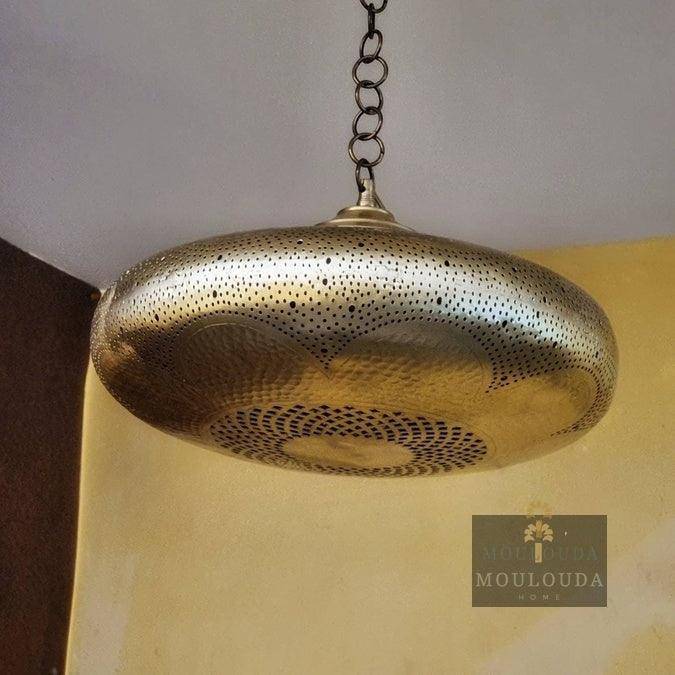 Moroccan pendant light, handmade lantern, chandelier, ceiling light, designer lamp, boho lighting, art deco decor, brass light handmade