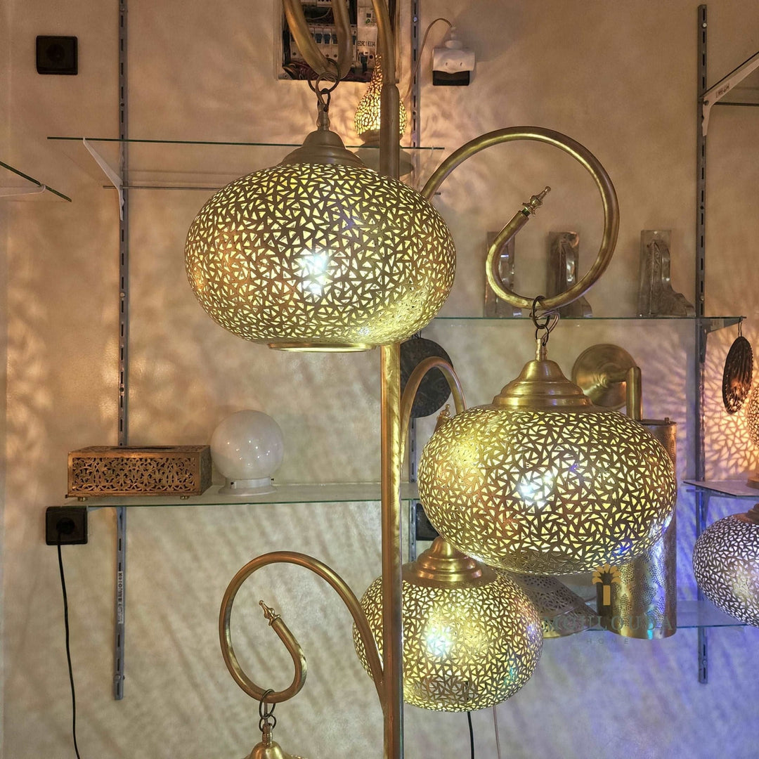 Moroccan lamp , brass floor lamp, Home Decor, Standing lamp, luxury