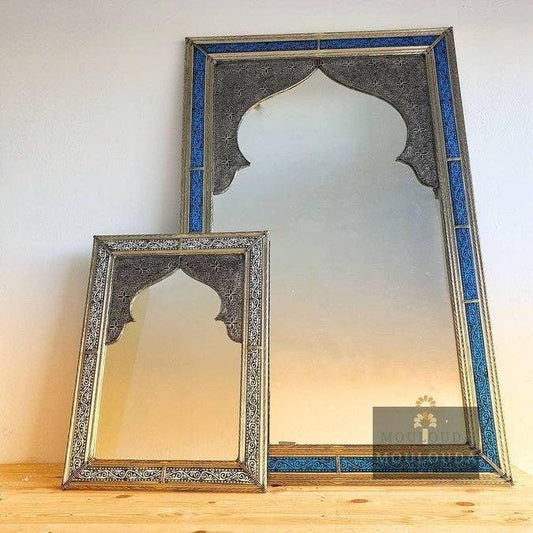 Espejo marroquí, hermosa artesanía hecha a mano, decoración Boho, aplique de pared, espejo de decoración, espejo esculpido
