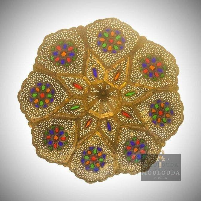 Moroccan Chandelier, Unique Ceiling light, Moroccan Lighting 60cm Diameter, Oriental Style Art Lamp