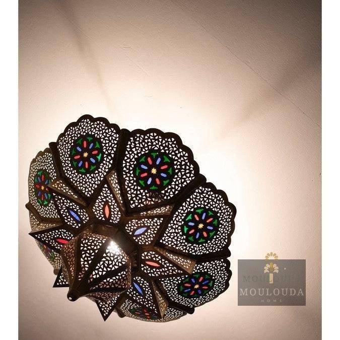 Moroccan Chandelier, Unique Ceiling light, Moroccan Lighting 60cm Diameter, Oriental Style Art Lamp