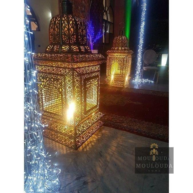 Beautiful Handmade Moroccan Standing Lamp - Unique 4-Color Boho Floor Light