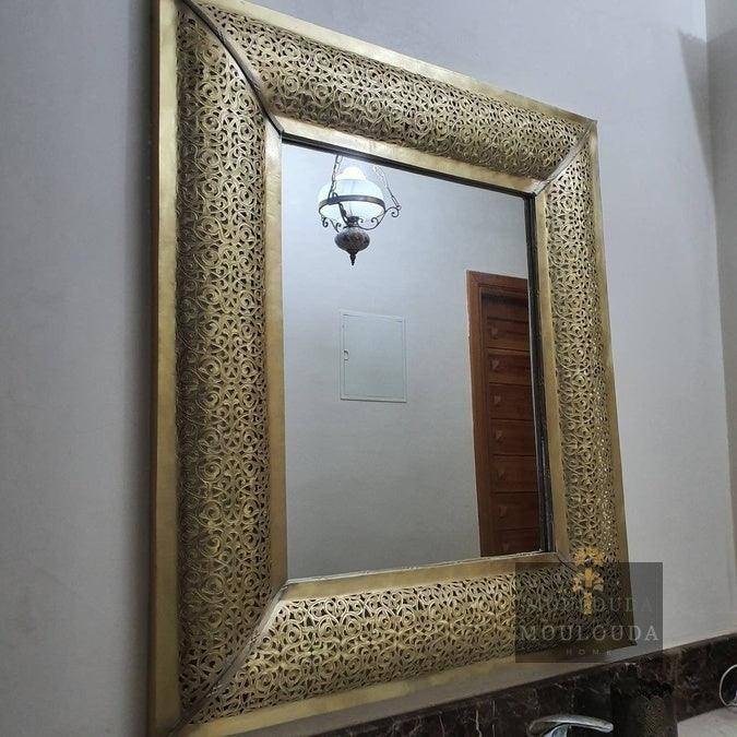 Moroccan Mirror, Vanity Mirror, handmade Copper Mirror,