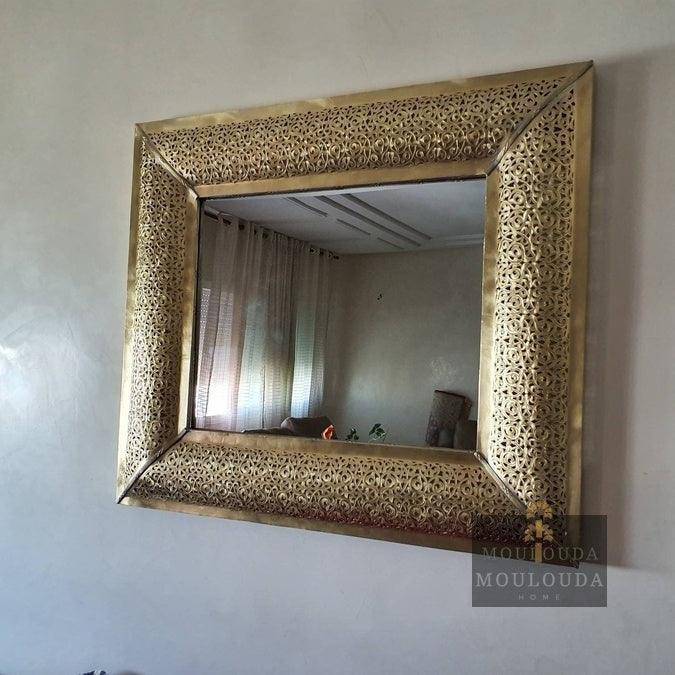 Moroccan Mirror, Vanity Mirror, handmade Copper Mirror,