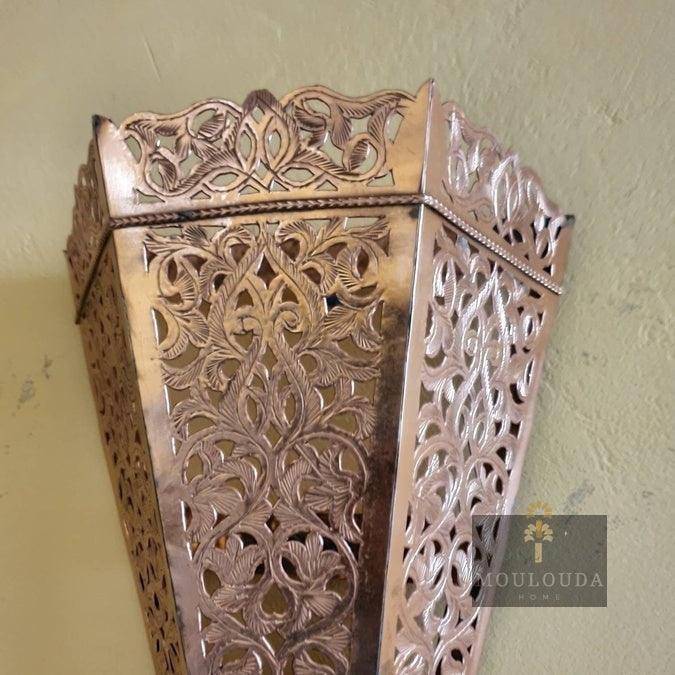 Floral Design Wall Light - Handmade Art Deco lighting - Moroccan Lighting - Flower draw light - Wall Decor - Sconce -