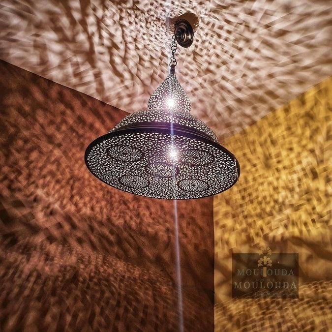 Moroccan Art Deco Chandelier, Handmade Crafts, Boho Lighting, Morocco lamp