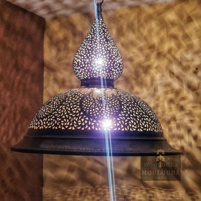 Moroccan Art Deco Chandelier, Handmade Crafts, Boho Lighting, Morocco lamp