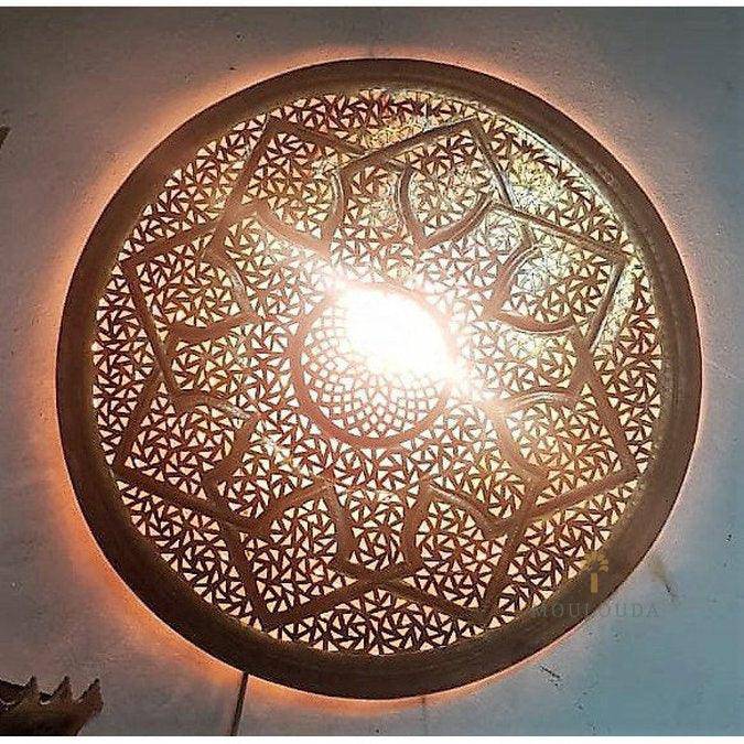 Wall Lamp - Moroccan Style Design - 19,6 in - Light Cover - Wall Art - Moroccan Lighting - Geometric Lighting - 3D lighting