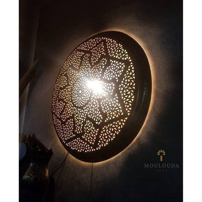 Wall Lamp - Moroccan Style Design - 19,6 in - Light Cover - Wall Art - Moroccan Lighting - Geometric Lighting - 3D lighting