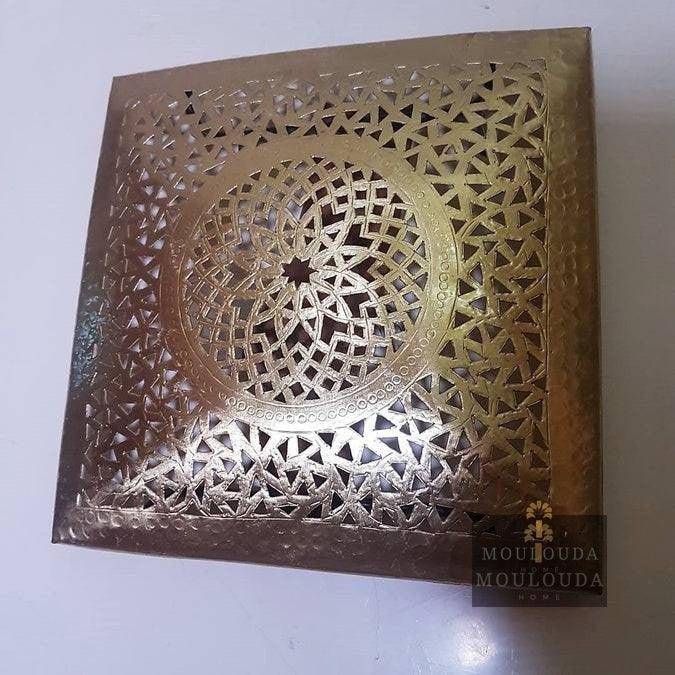 Handmade, Wall Lamp, Light Cover, light Shape Pattern, Squared Wall sconce