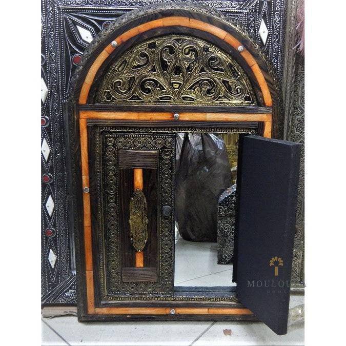 Moroccan door Mirror, Handmade Moroccan Vanity Mirror Can be Opened and Closed, Wall decor, wall sconce, Decor Mirror, Sculpted Mirror