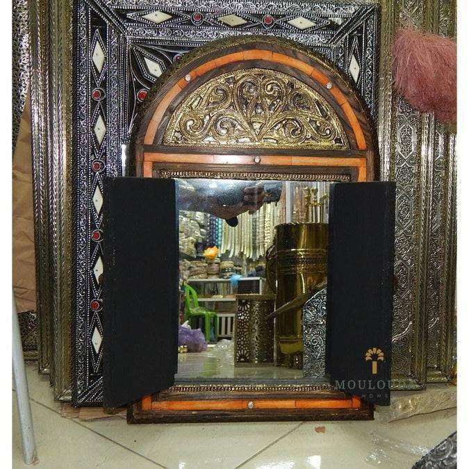 Moroccan door Mirror, Handmade Moroccan Vanity Mirror Can be Opened and Closed, Wall decor, wall sconce, Decor Mirror, Sculpted Mirror