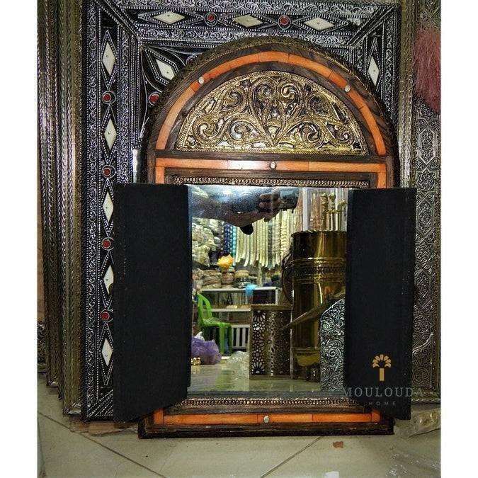 Moroccan door Mirror, Handmade Moroccan Vanity Mirror Can be Opened and Closed, Wall decor, wall sconce, Decor Mirror, Sculpted Mirror