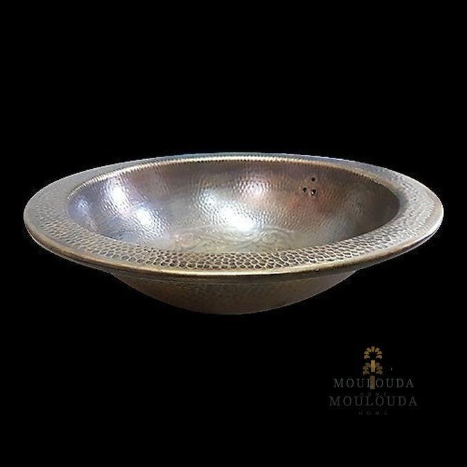 Moroccan Round Bathroom Sink 40 cm 15,7 inches Diameter