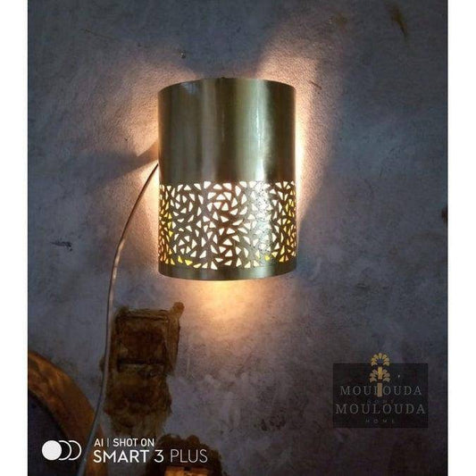 x2 Outdoor Wall Lamp Handcrafted Light, with the beautiful Moroccan Shapes