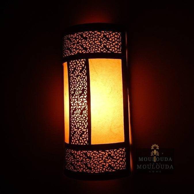 Moroccan Sconce, Wall Lamp - Hanging Wall Light - Boho Lighting - Modern Lighting - Art Deco Lamp - Metal Wall Lamp - Brass Wall Light