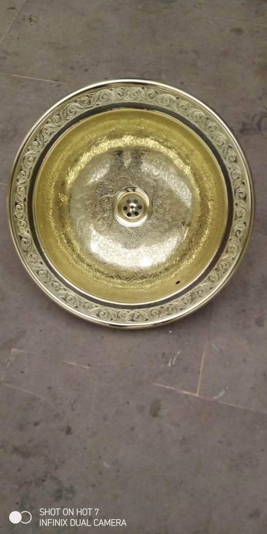 Golden sink, moroccan sink, luxurious sink for sale, made from genuine brass - Golden Glory Limited