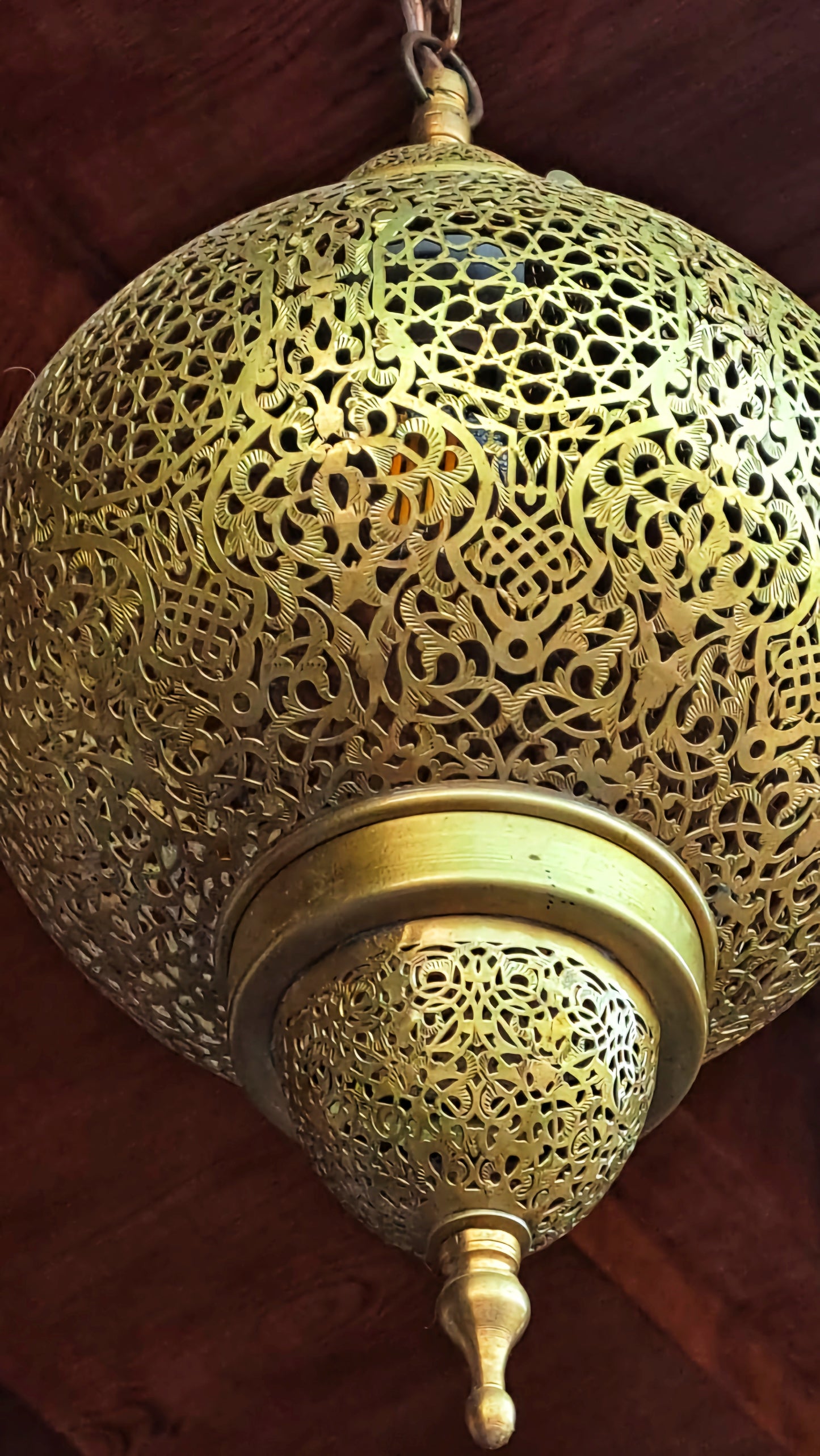 Moroccan pendant lamp, Genuine brass pendant light - Golden Glory Limited