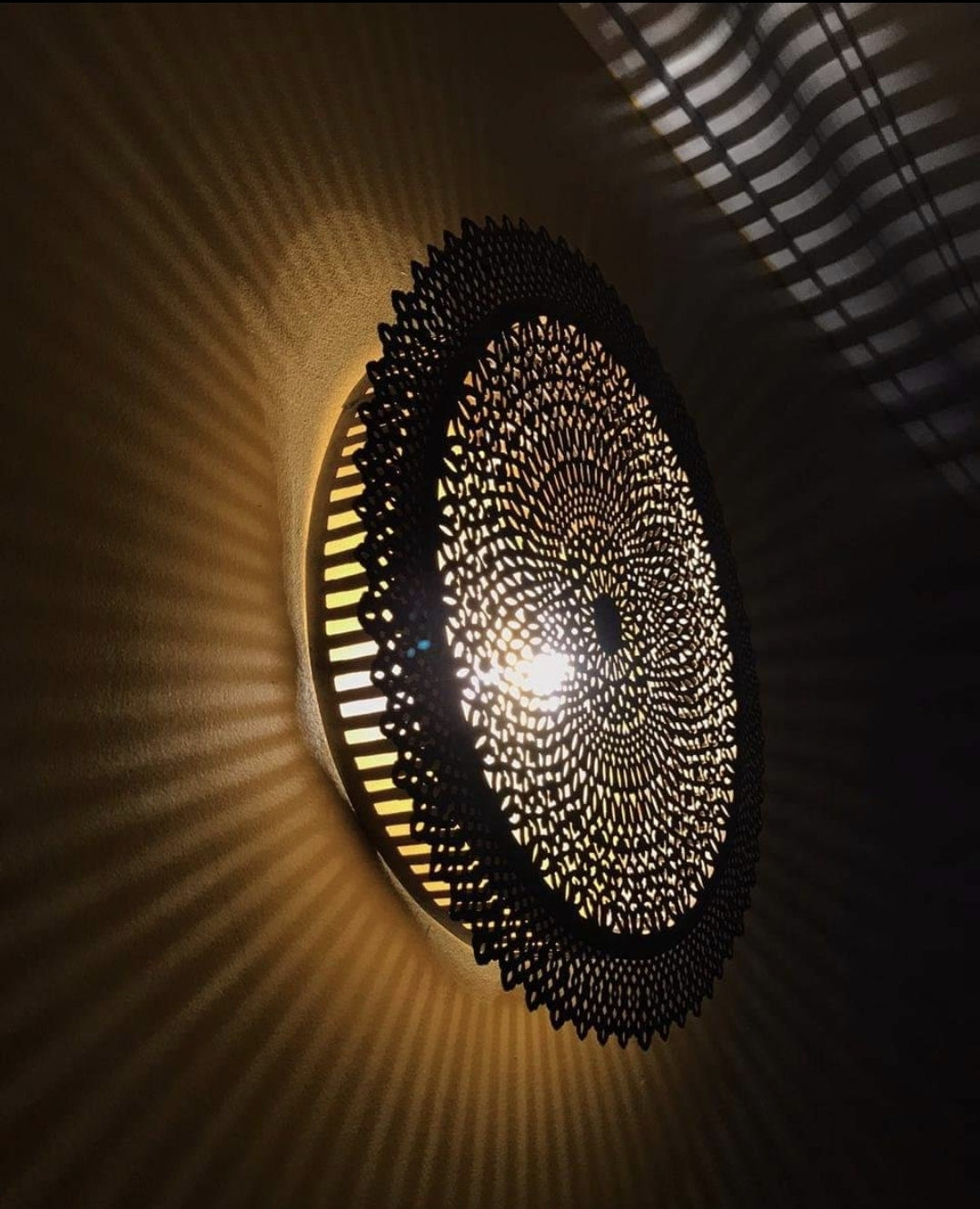 Luxury wall sconce, round wall lamp, Genuine brass, designer lamp - Golden Glory Limited