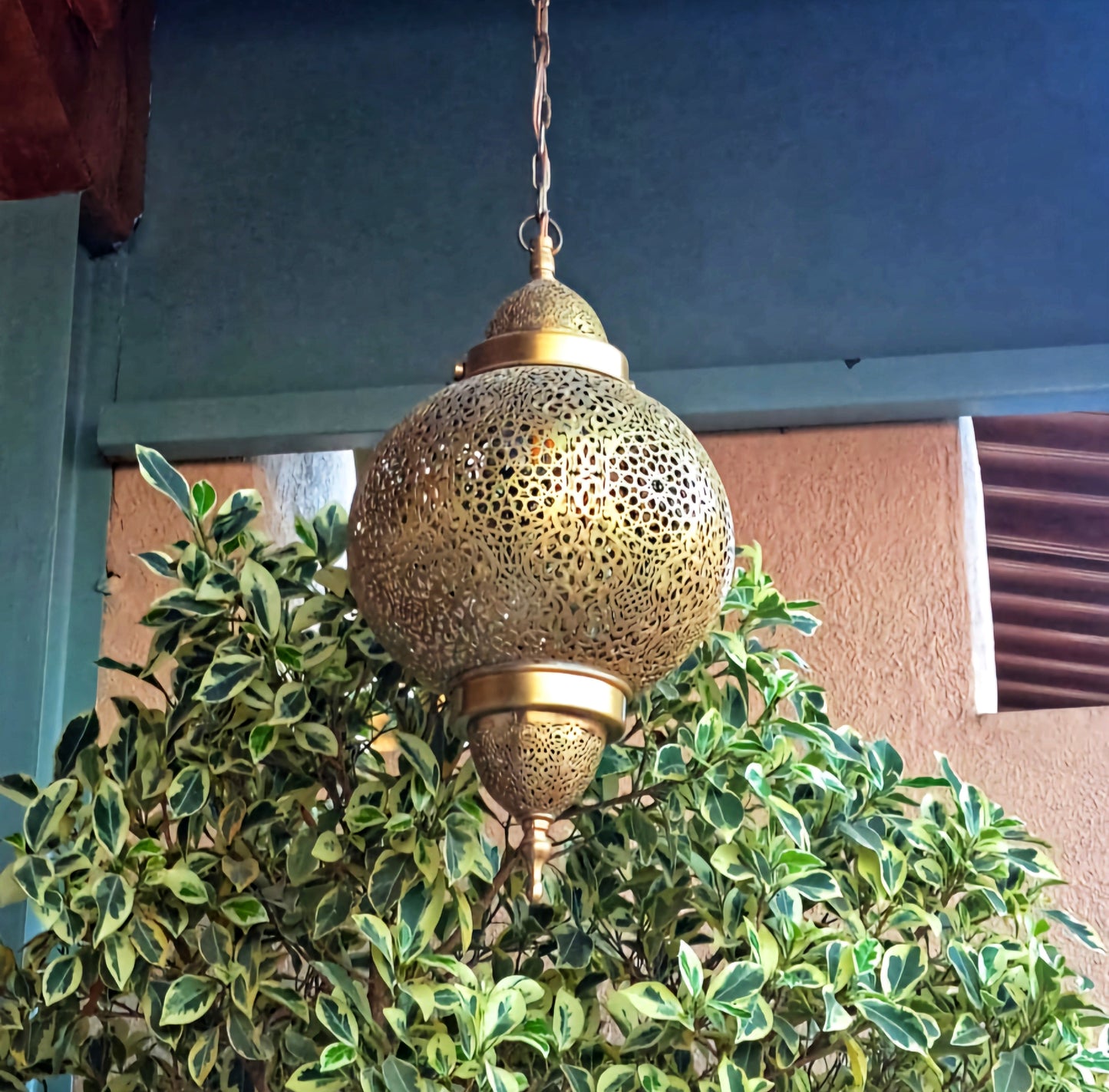 Moroccan pendant lamp, Genuine brass pendant light - Golden Glory Limited