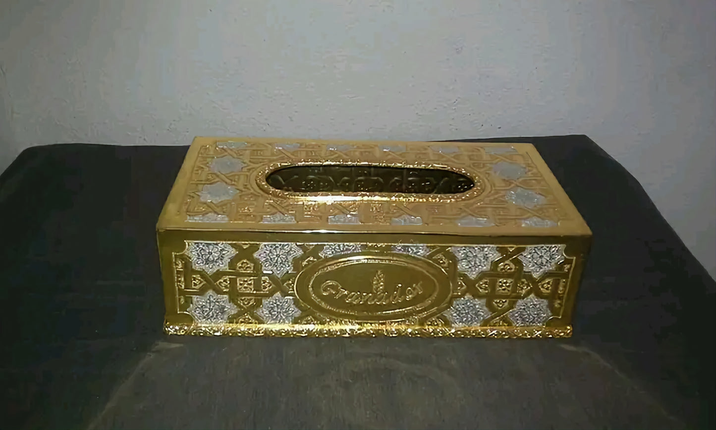 Luxury tissue holder, paper holder, custom name on the tissue holder - Golden Glory Limited