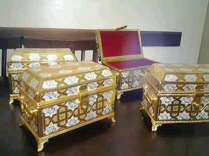 Brass boxes, for jewelry, candies chocolate, wedding boxes, luxury handmade crafts - Golden Glory Limited