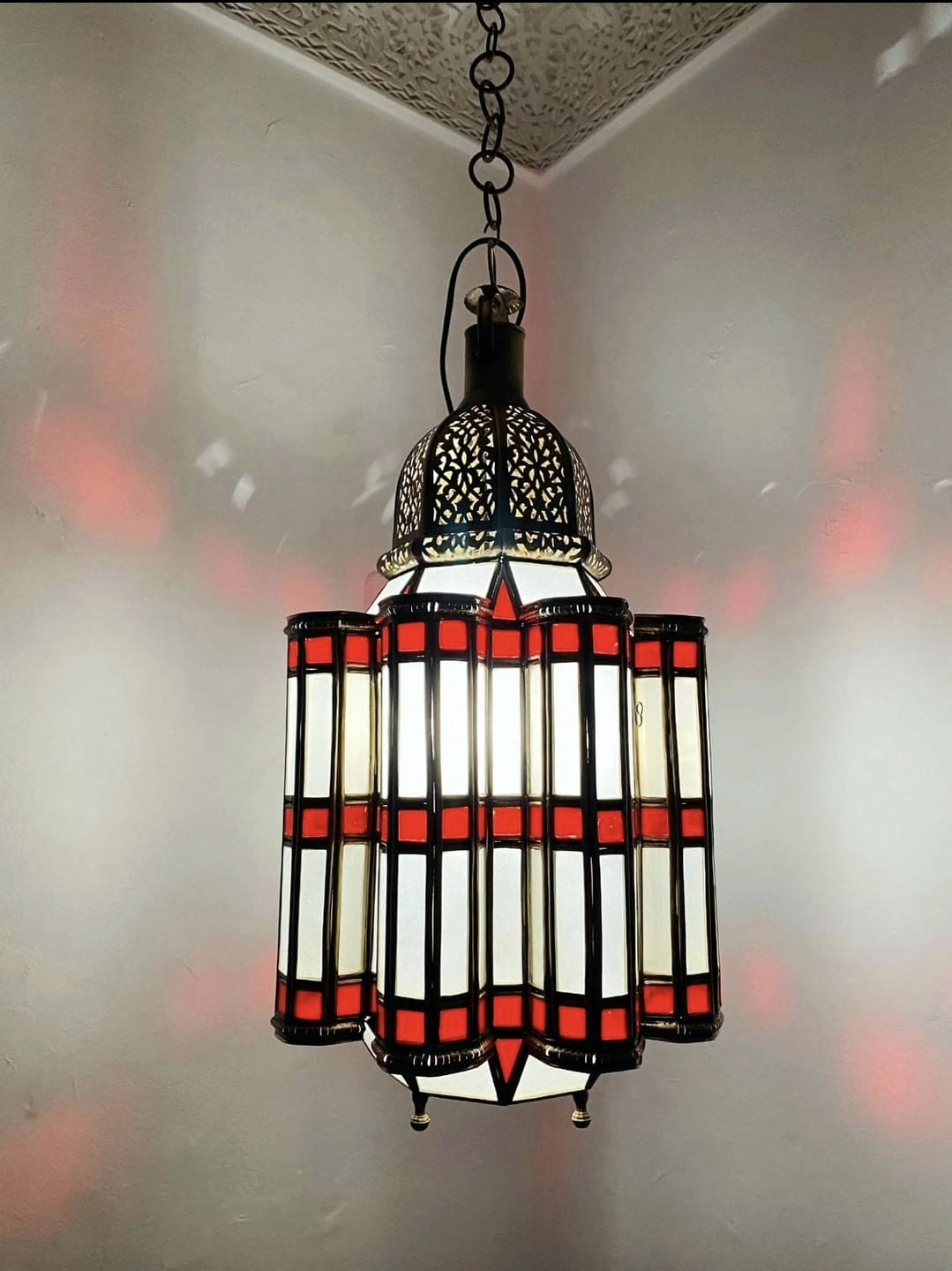 Exotique chandelier, Moroccan lamp, art deco lighting, pendant lamp - Golden Glory Limited