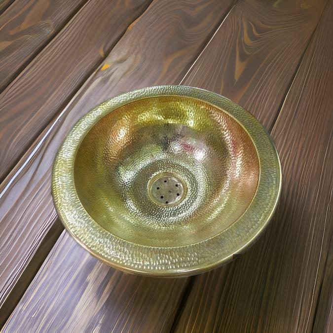 Moroccan Round Bathroom Sink 40 cm 15,7 inches Diameter - Golden Glory Limited