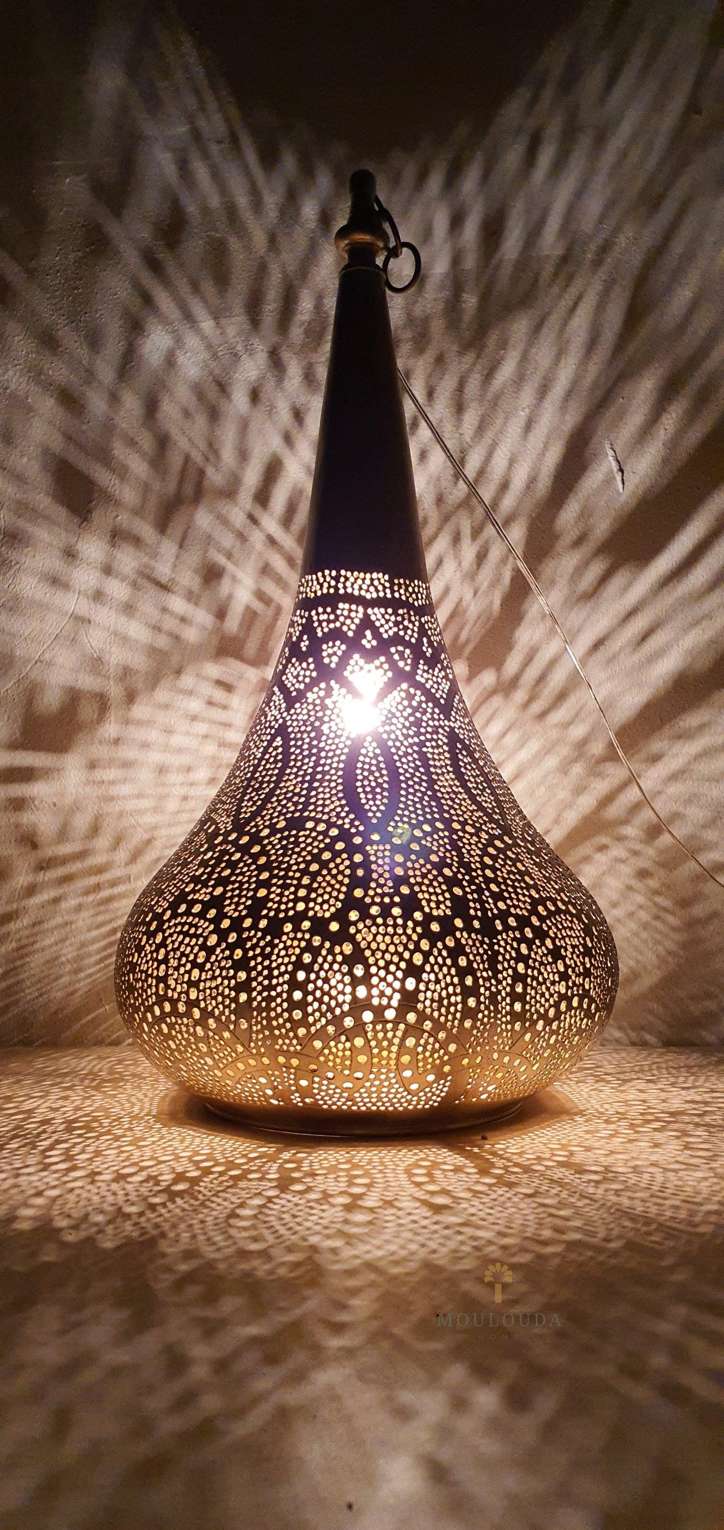 Art Deco Chandelier, Moroccan Handmade Crafts, Boho Lighting, Morocco lamp - Mouloudahome