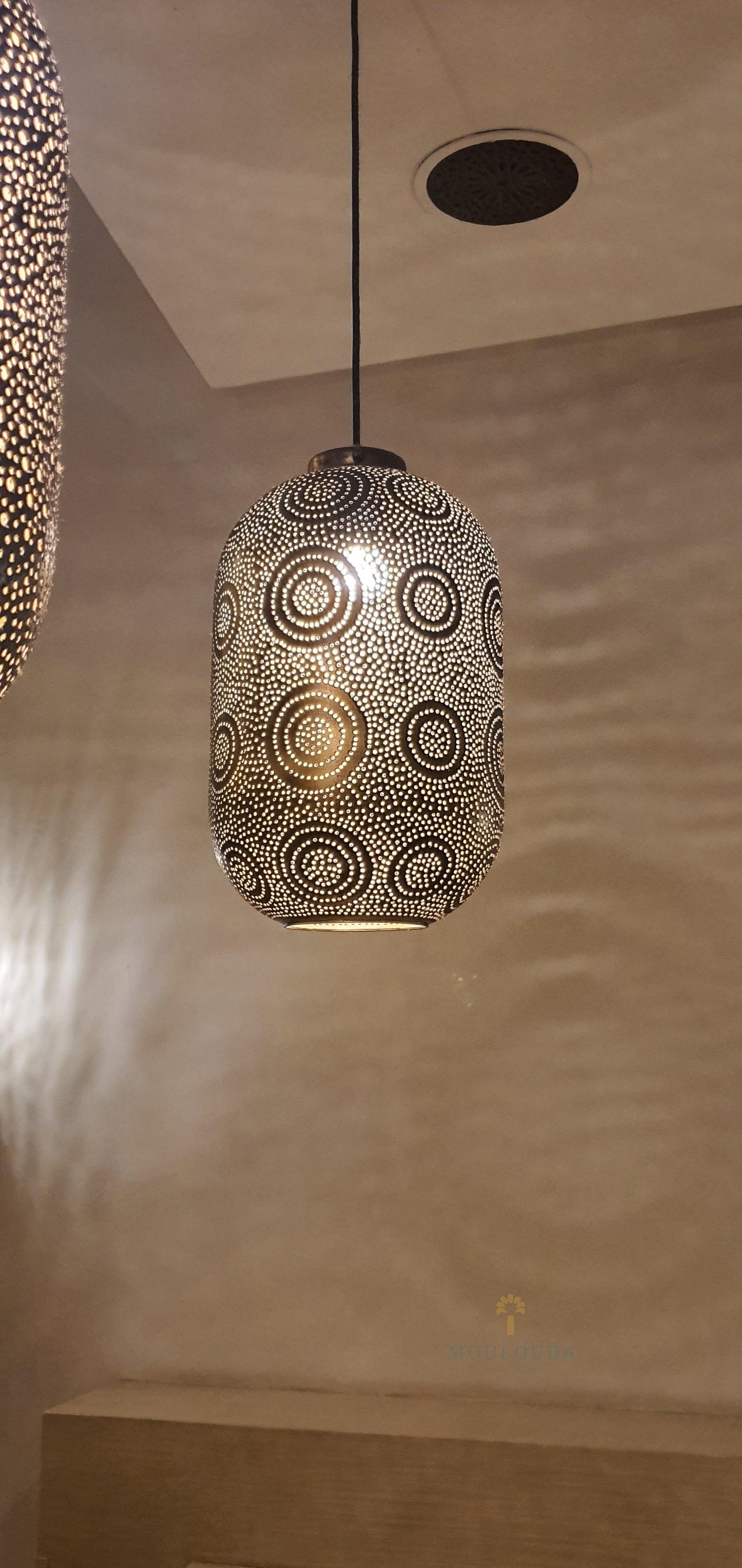 Moroccan Chandelier, Ceiling Light, Pendant lamp, Unique Designer lamp, Art Deco Chandelier 4 Colors Available - Mouloudahome