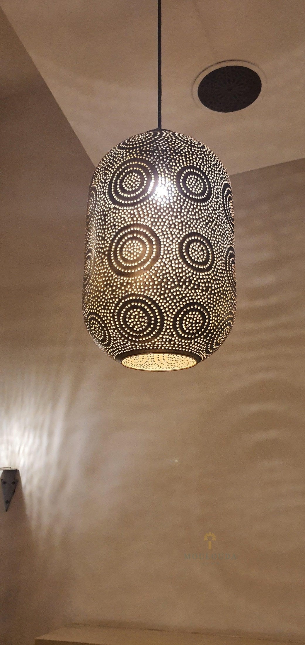 Moroccan Chandelier, Ceiling Light, Pendant lamp, Unique Designer lamp, Art Deco Chandelier 4 Colors Available - Mouloudahome